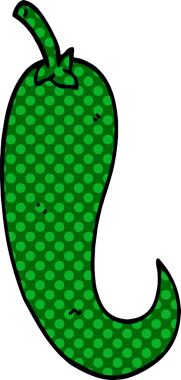 Bir insan tarafından çizilmiş kırmızı biber karalaması.