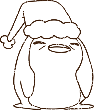 Bir insan tarafından çizilmiş Noel Pengueni Kömürü Çizimi