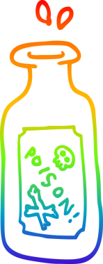 Bir insan tarafından çizilmiş bir karikatür zehrinin çizimi.