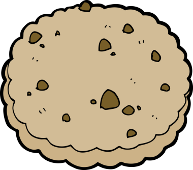 Bir insan tarafından çizilmiş çizgi film bisküvisi