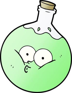 Bir insan tarafından çizilmiş karikatür iksiri