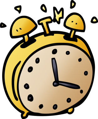 bir insan tarafından çizilmiş çizgi roman alram saati