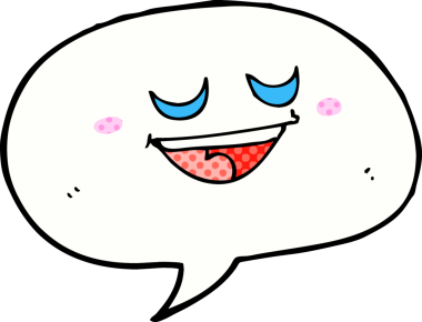 Bir insan tarafından çizilmiş şirin bir çizgi film konuşma balonu.