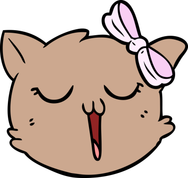 bir insan tarafından çizilmiş kedi yüzü.