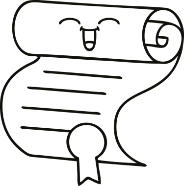 Bir insan tarafından çizilen sözleşmenin çizgi çizimi