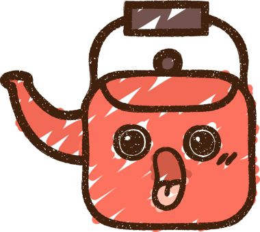 Bir insan tarafından çizilen Kettle Tebeşiri