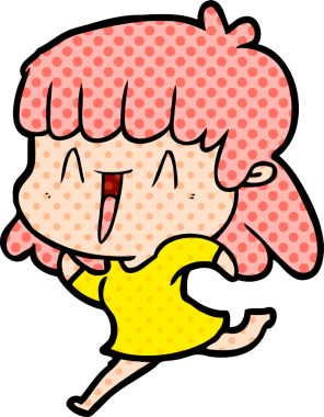 Bir insan tarafından çizilmiş karikatür kadın.