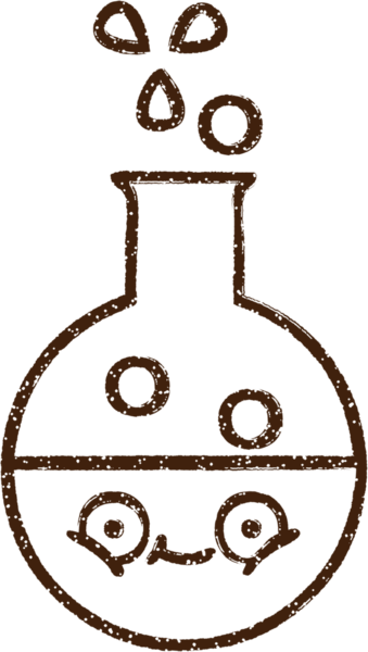 Bir insan tarafından çizilen Kimyasal Reaksiyon Karakalem Çizimi