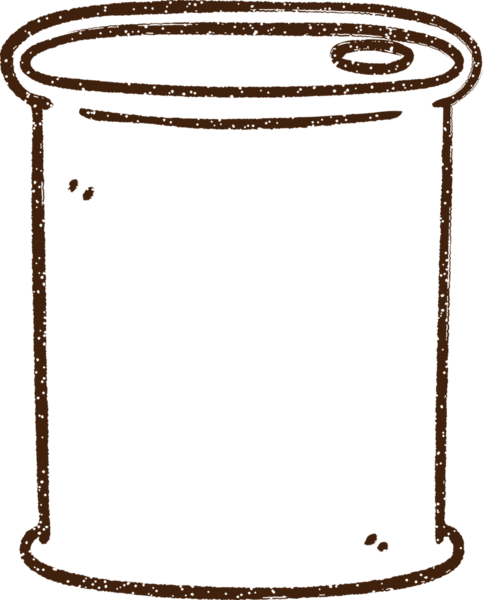 Bir insan tarafından çizilmiş yağ varili kömürü.