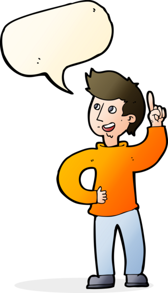 Bir insan tarafından çizilmiş konuşma baloncuğu fikri olan bir çizgi film adamı.