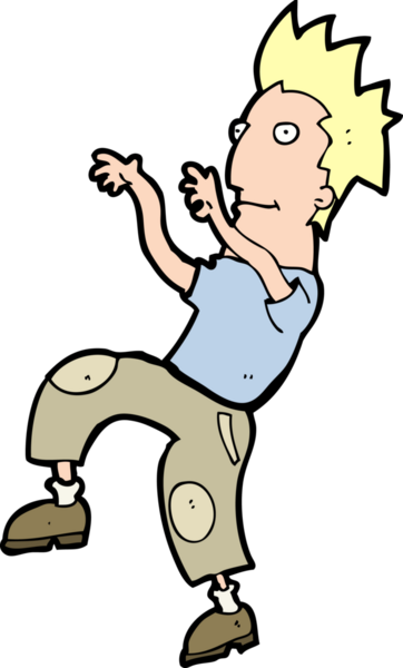 çizgi film mutlu adam bir insan tarafından çizilmiş komik dans yapıyor