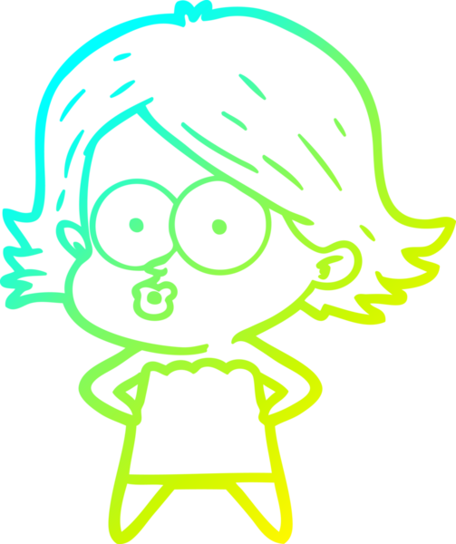 Bir insan tarafından somurtulmuş çizgi film kızı çizimi.