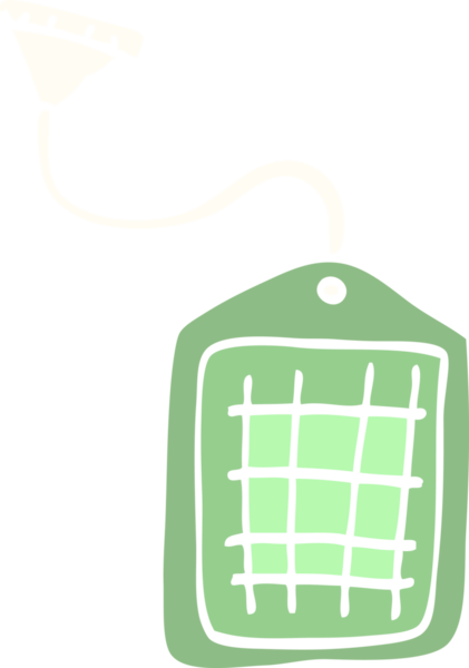 Bir insan tarafından çizilmiş yeşil çay poşeti.