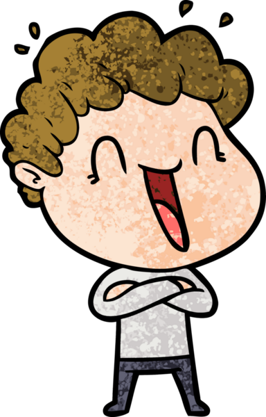 Bir insan tarafından çizilmiş mutlu bir adam.