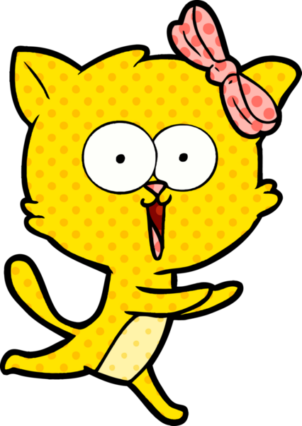 Bir insan tarafından çizilmiş çizgi film kedisi.