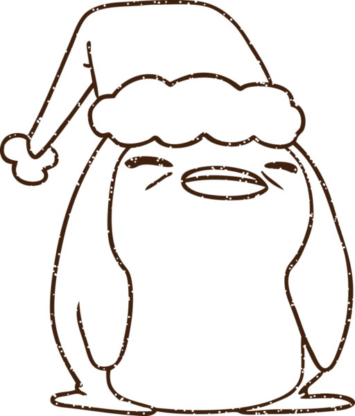 Bir insan tarafından çizilmiş Noel Pengueni Kömürü Çizimi