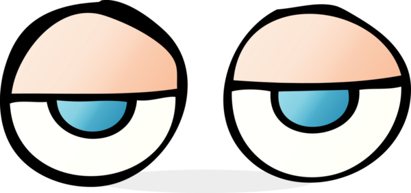 Bir insan tarafından çizilmiş çizgi film gözleri.