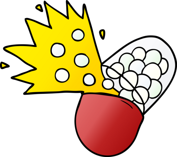 Bir insan tarafından çizilmiş güçlü bir ilaç.