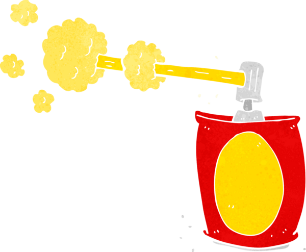 Bir insan tarafından çizilmiş karikatür spreyi.