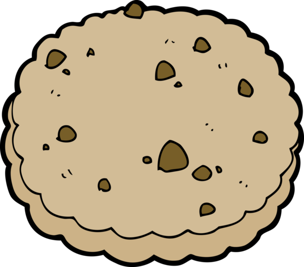 Bir insan tarafından çizilmiş çizgi film bisküvisi