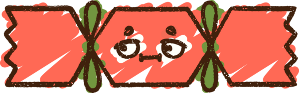 Bir insan tarafından çizilmiş Noel Krakeri Tebeşiri