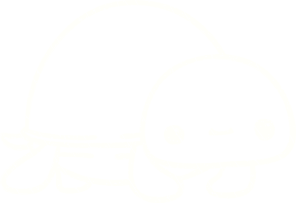 Bir insan tarafından çizilmiş şirin kaplumbağa tebeşiri.