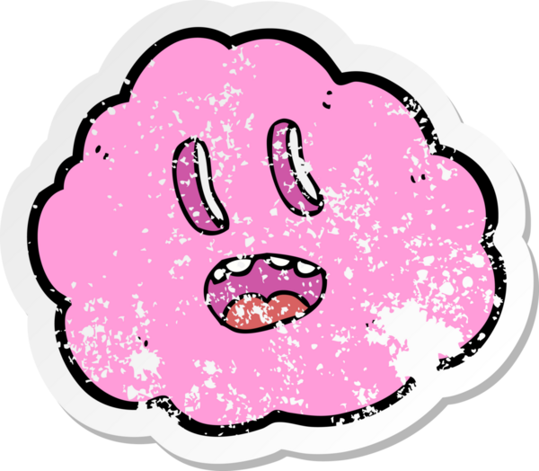 Bir insan tarafından çizilmiş ürkütücü bir karikatürün gerilimli yapıştırması.