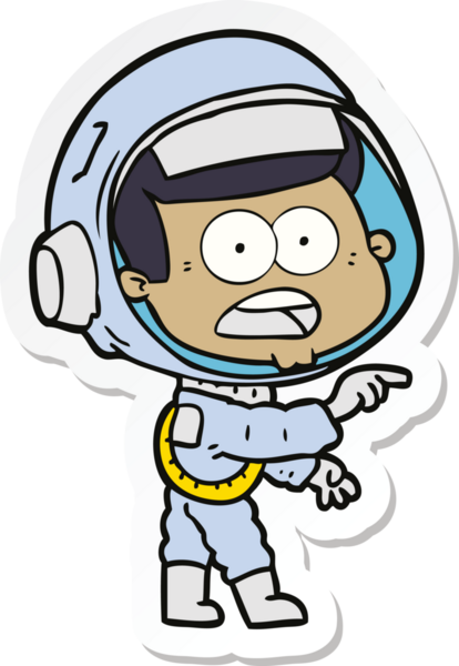 Bir insan tarafından çizilen bir karikatür çıkartması astronotu şaşırttı.