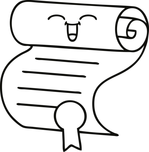 Bir insan tarafından çizilen sözleşmenin çizgi çizimi