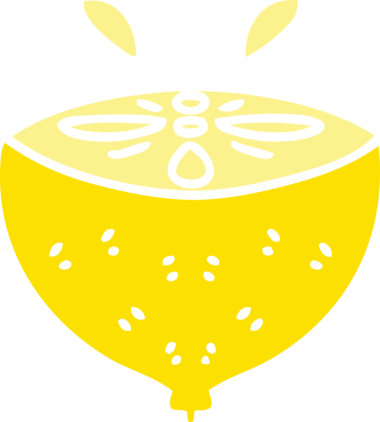 Bir insan tarafından çizilmiş garip bir çizgi film limonu.