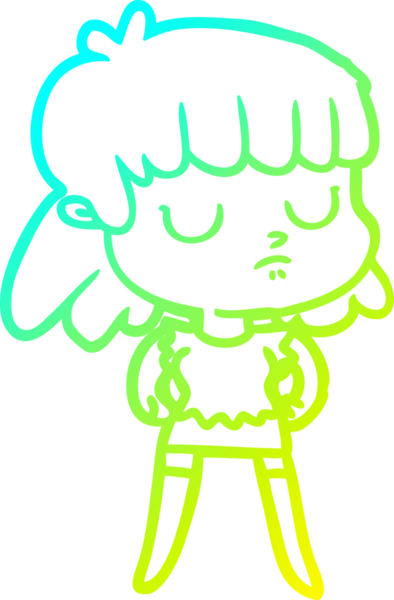 Bir insan tarafından çizilmiş ilgisiz bir karikatür çizimi.