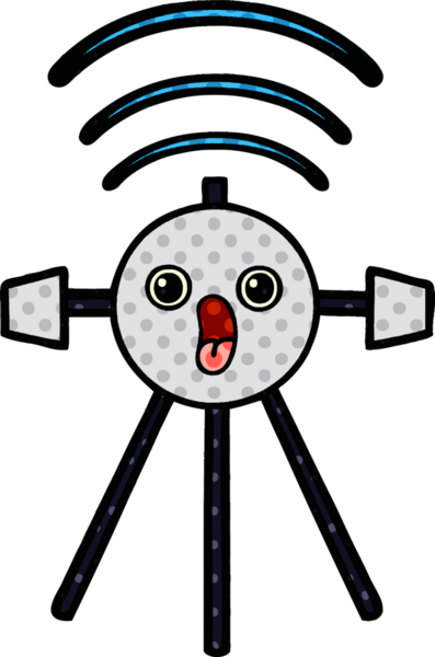 Bir insan tarafından çizilmiş bir uydunun çizgi roman tarzı