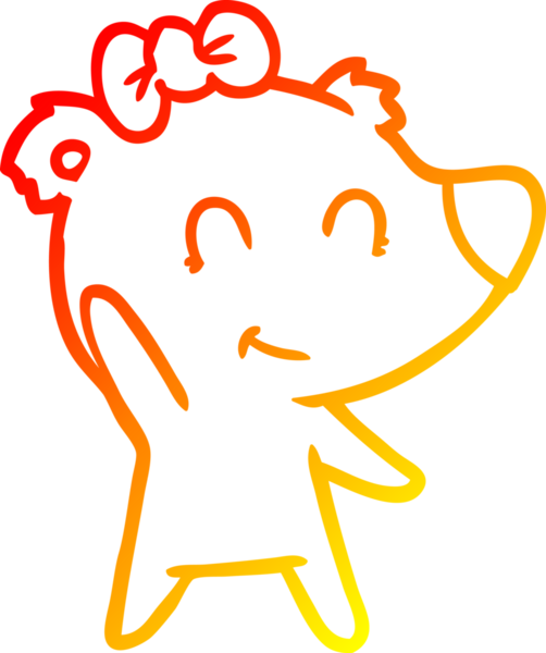 Bir insan tarafından çizilmiş dişi kutup ayısı karikatürü.