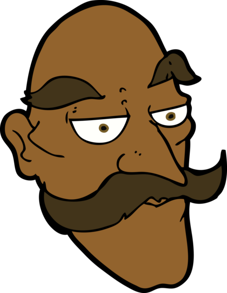 Bir insan tarafından çizilmiş yaşlı adam yüzü.