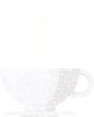 Bir insan tarafından çizilmiş bir fincan sıcak kahvenin düz renkli çizimi