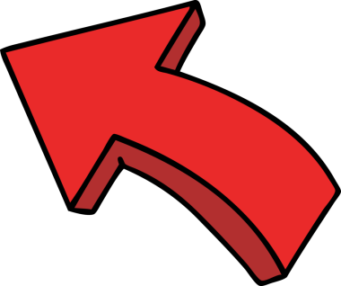 Bir insan tarafından çizilmiş işaret eden okun karikatürü