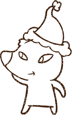 Bir insan tarafından çizilmiş Noel Ayısı Kömürü