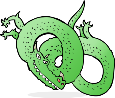 Bir insan tarafından çizilmiş bir ejderha.