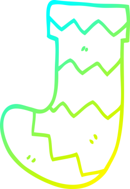 Bir insan tarafından çizilmiş bir karikatür çiziminin soğuk gradyan çizimi