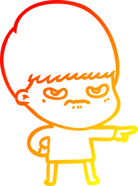 Bir insan tarafından çizilmiş çizgi film karakteri.