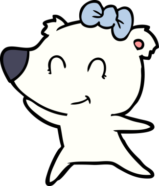 Bir insan tarafından çizilmiş kutup ayısı karikatürü