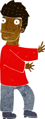 bir insan tarafından çizilmiş sinirli bir adam.