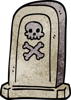 Bir insan tarafından çizilmiş ürkütücü bir Victoria mezarı.