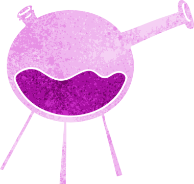 İnsan eliyle çizilmiş bir bilim test tüpü karalaması.