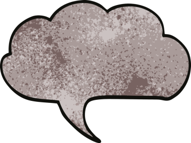 bir insan tarafından çizilmiş karalama ifade kabarcığı