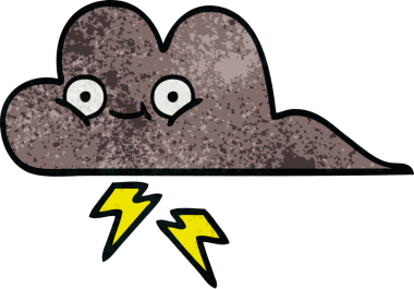 Bir insan tarafından çizilmiş fırtına bulutunun retro grunge deseni.