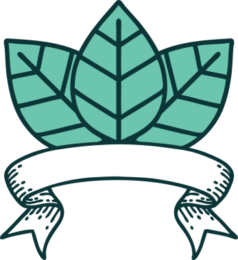 Bir insan tarafından çizilmiş geleneksel yaprak dövmesi.