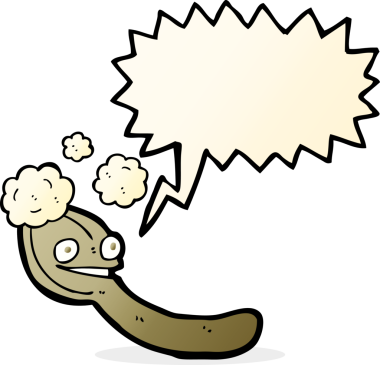 Bir insan tarafından çizilmiş konuşma balonlu kaşık.