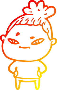 Bir insan tarafından çizilmiş bir karikatür kadın çizimi