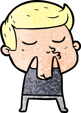 Bir insan tarafından çizilmiş karikatür mankeni adam.